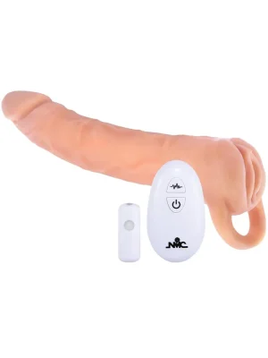 Extension Sleeve With Remote Control Bullet - Penisförlängare/Sleeve med vibrator 0