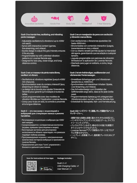 Lovense Gush 2 Glans Massager - Masturbator med vibration 0