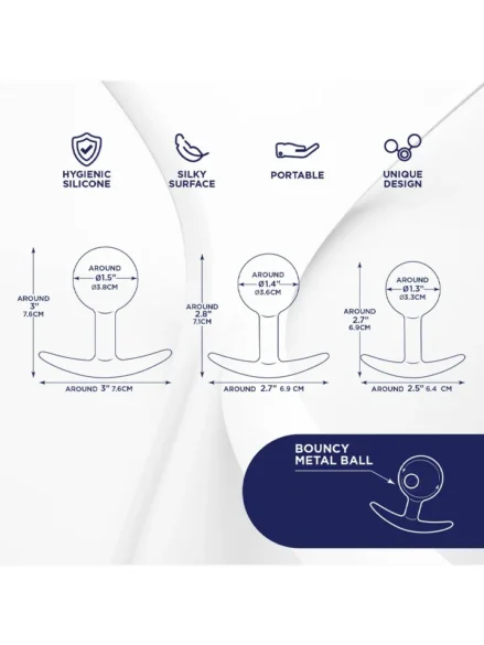 Silicone Anal Kit With Weighted Ball - Analpluggar paket 0