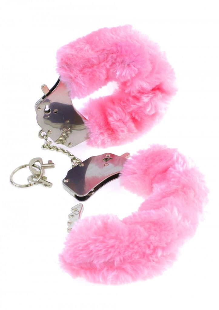 FETISH FANTASY FURRY CUFFS - ROSA- HANDBOJOR-1
