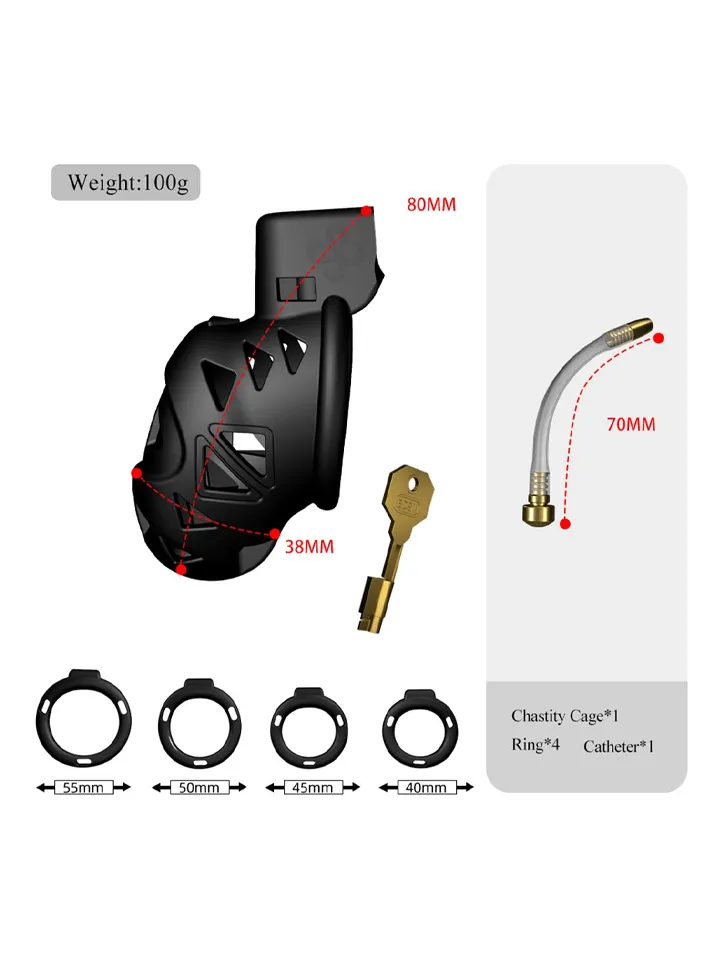 Sevanda Rattlesnake Chastity Cage Short - Penisbur 0