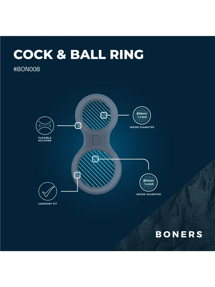 Silicone Cock Ring & Ball Stretcher - Penis & pungring 0