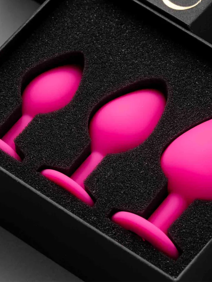 B-Series Silicone Plug Set Pink - Analpluggar paket 0
