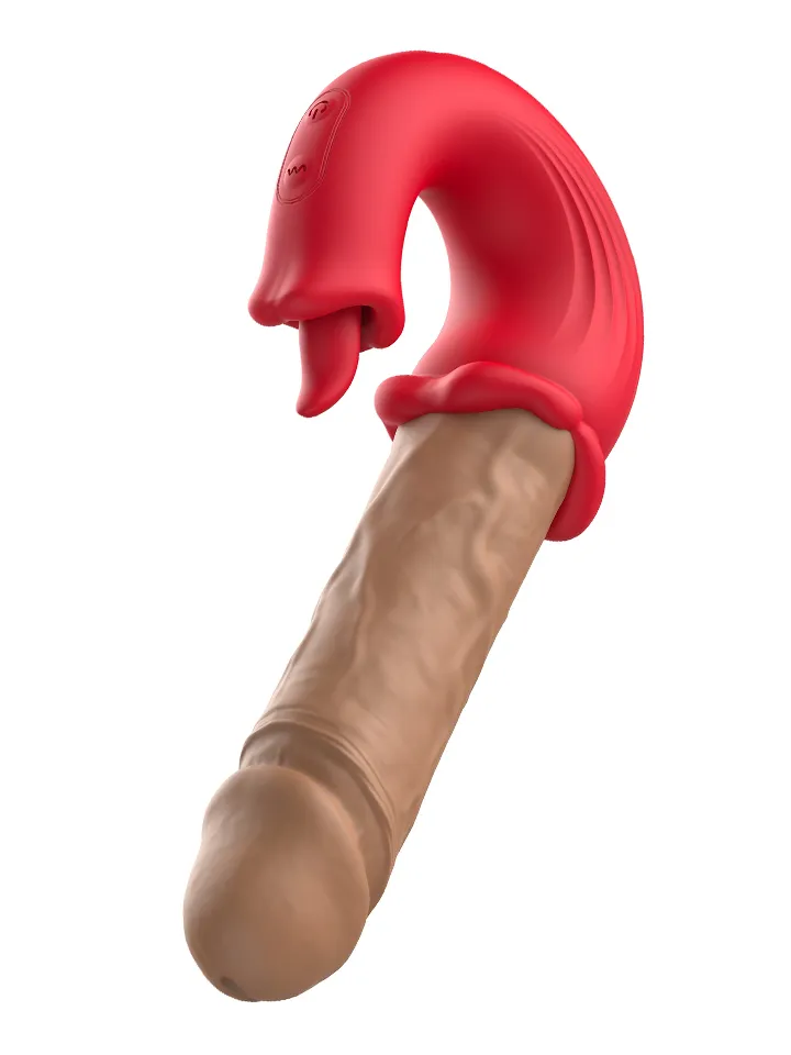 Thrust & Tease Thrusting & Vibrating Dildo - Dildo med vibrator 0