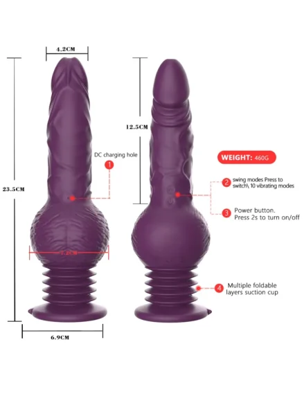 Grlpwr Drillme Thrusting Dildo Vibrator - Dildo med vibrator 0
