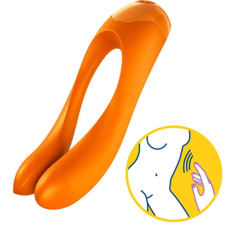 Satisfyer Candy Cane Orange - Mångsidig fingervibrator-1