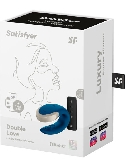 Satisfyer Connect Double Love, Luxury Partner Vibrator, blå-2