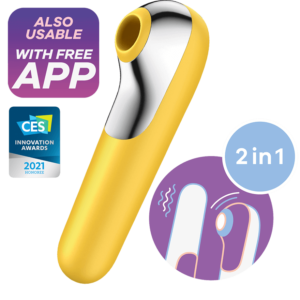 Satisfyer Dual Love Air Pulse Vibrator - Yellow - Gul -1