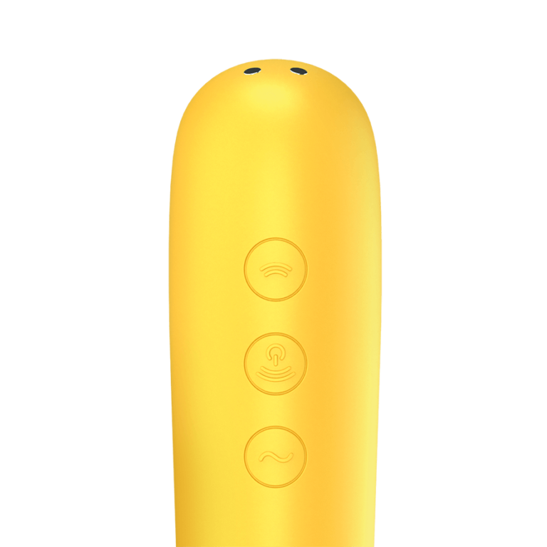 Satisfyer Dual Love Air Pulse Vibrator - Yellow - Gul -4