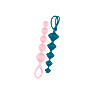 Satisfyer Love beads - 2 färg - Rosa - Blå -1