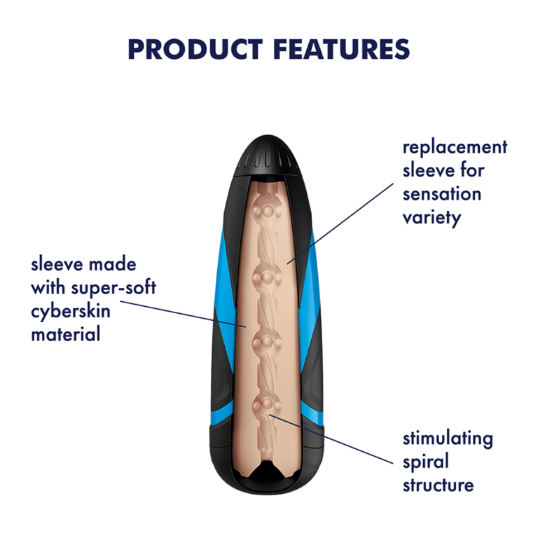 SATISFYER - MEN SLEEVE PRESSURE SPIRAL - Enbart inre sleeve-2