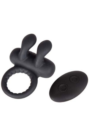 Vibrating Penis Ring With Rabbit & Remote - Penisring med vibrator 0