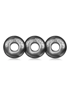 Oxballs Ringer Cock Rings 3-Pack Silver Steel - Penisringar paket 0