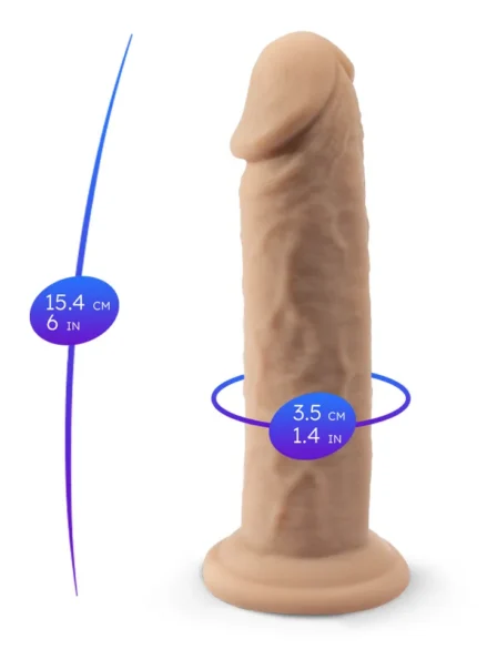 Silex-D Real Skin Model 2 15,4 cm - Realistisk dildo 0