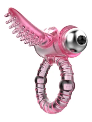 Sweet Vibrating Ring Pink - Penisring med rabbit 0