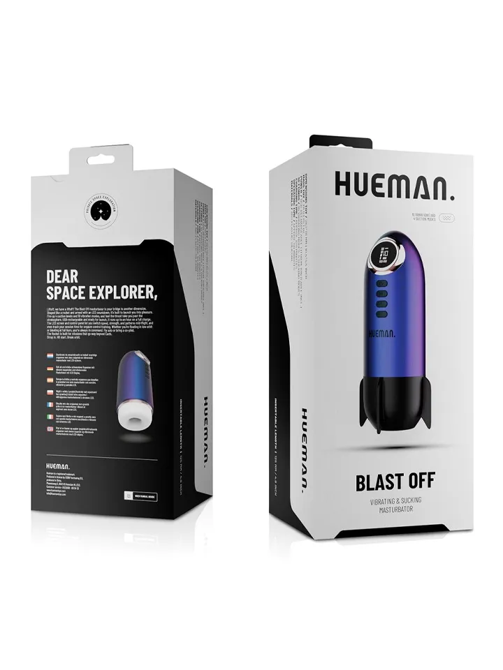 Hueman Blast Off Masturbator - Masturbator med vibration 0