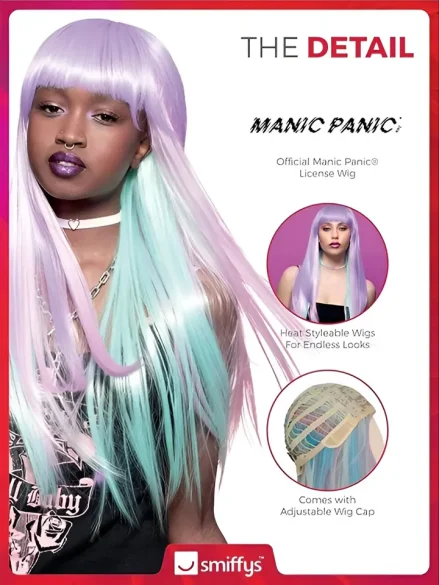 Manic Panic Lavender & Aqua Wig - Peruk 0