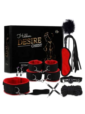Hidden Desire BDSM Chest Black/Red - Bondagepaket 0