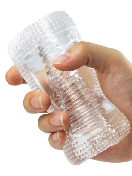 Ice Girl Clear Striated Masturbator - Stroker 0