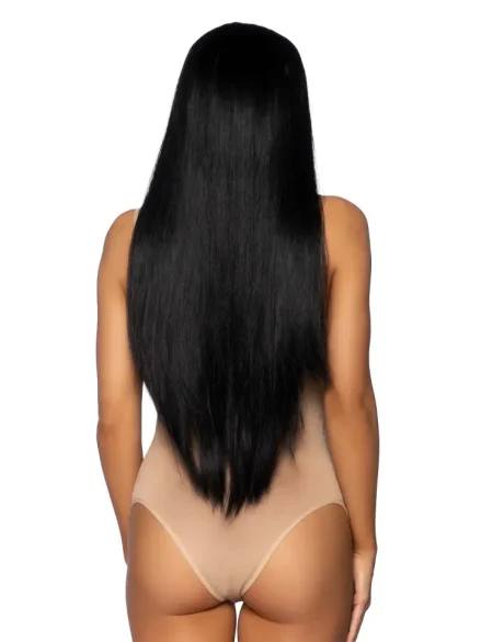 Long Straight Center Part Wig Black - Peruk 0
