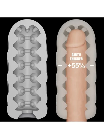 Knights Ring Vibrating Dual Purpose Sleeve-Spiral - Penisförlängare/Sleeve med vibrator 0