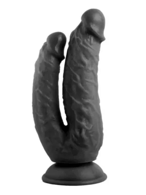 Realistic Penis Double Penetration Black 21 cm - Dubbeldildo 0