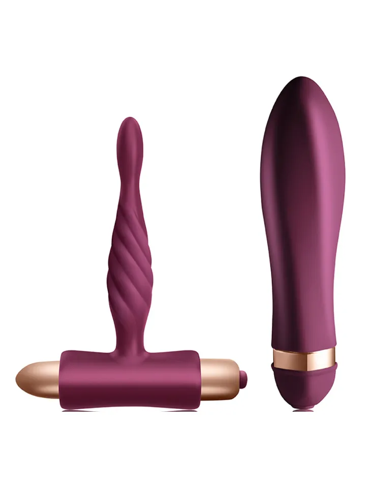 Dare Kit Twisted Vibrator + Anal Plug Beginner - Vibratorset 0