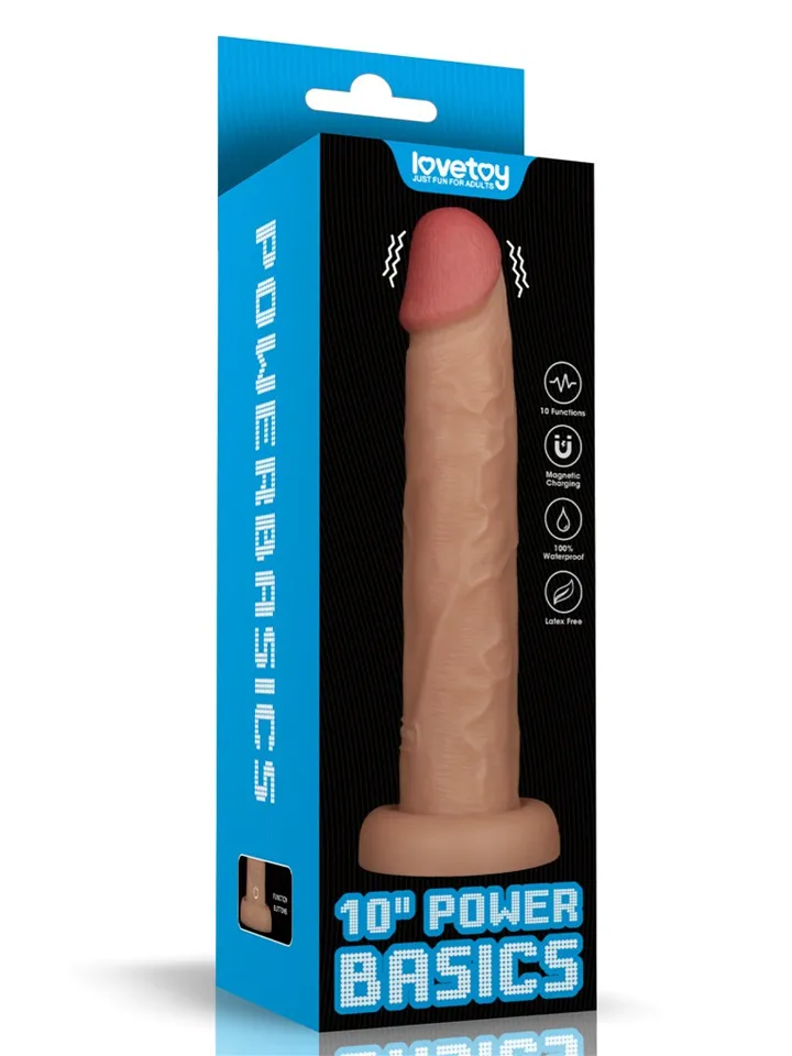 Realistic Vibrating Power Cock 26,2 cm - Dildo med vibrator 0