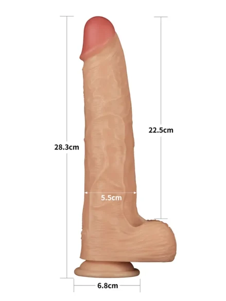 Realistic Vibrating Power Cock 28,3 cm - Dildo med vibrator 0