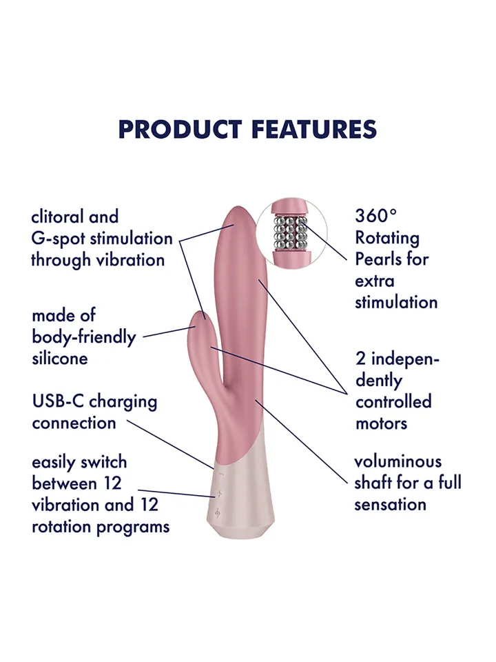 Satisfyer Pearl Bunny 1 Rabbit Vibrator With Pearls - Rabbitdildos 0