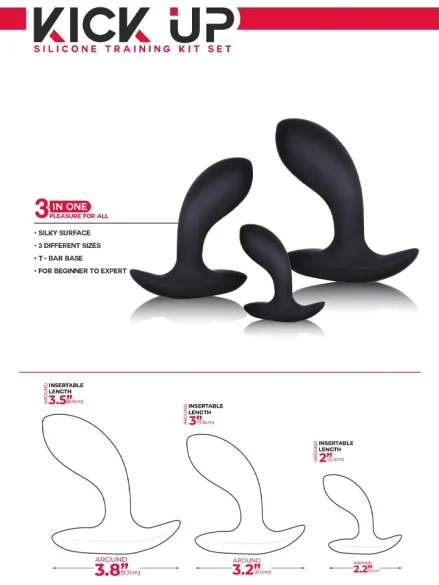 Kick Up Silicone Anal Training Kit - Analpluggar paket 0