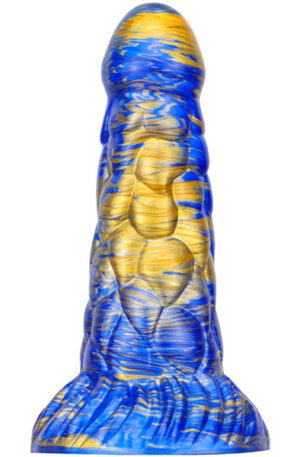 Metallic Fantasy Dildo Cyrix Blue/Gold 18,5 cm - Dragon dildo 0