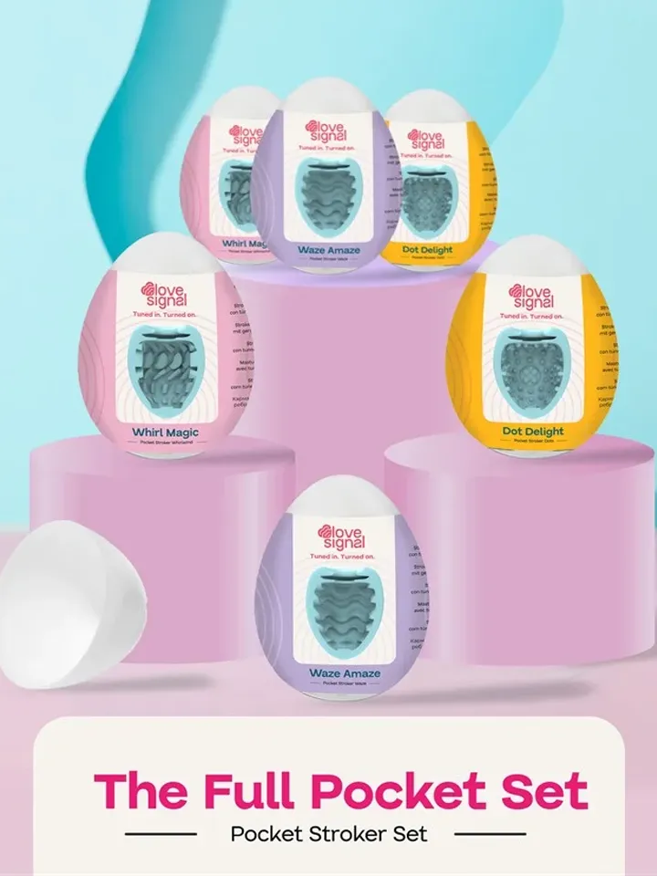 The Full Pocket Stroker Set 6-pack - Onaniägg 0