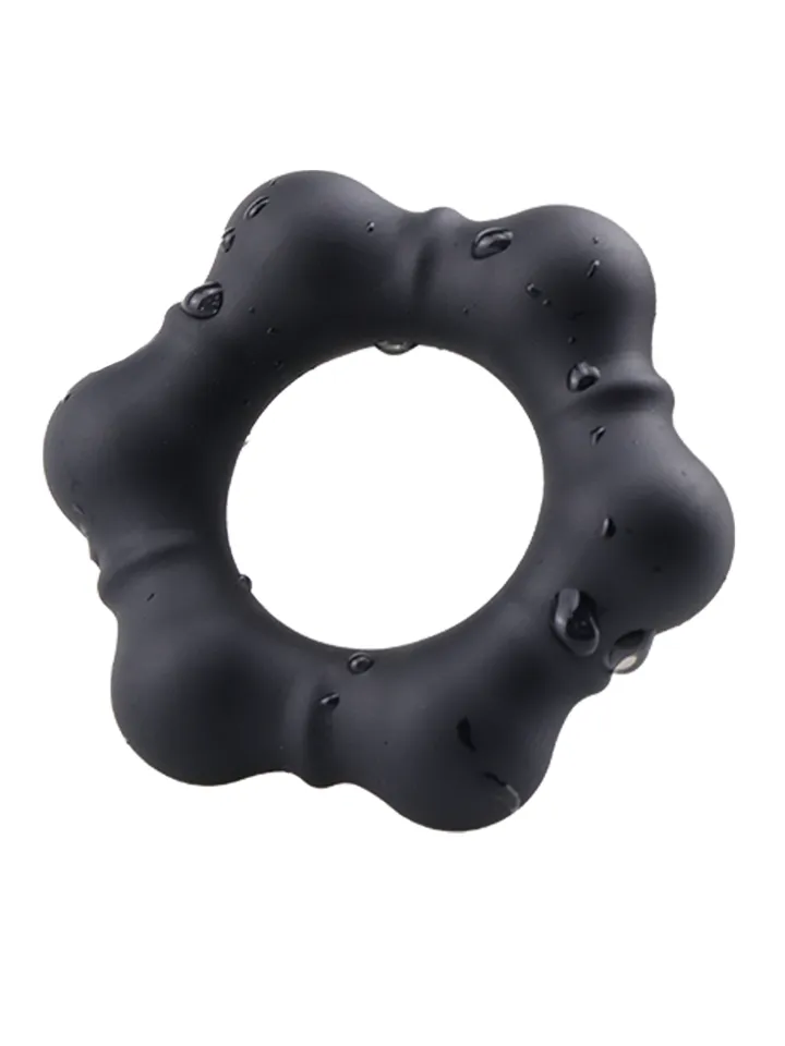 Luminous Silicone Cock Ring Black - Penisring 0