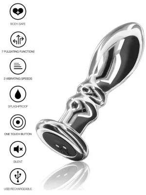 The Slider Vibrating Plug Medium - Analplugg med vibrator 0