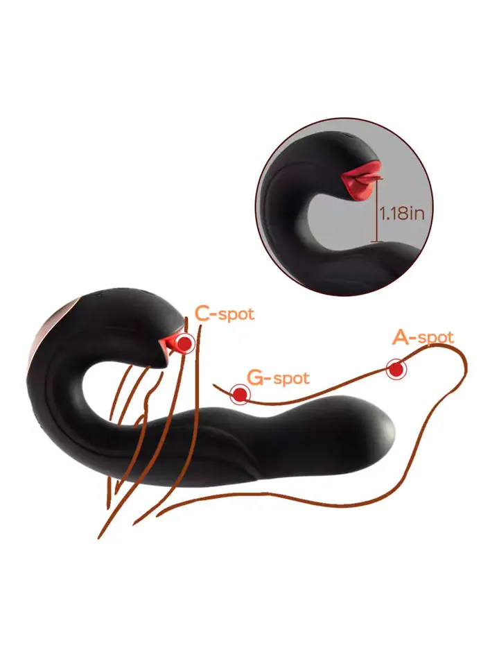Joi Pro Rotating Head G-spot Vibrator & Clit Licker Red - G-punktsvibrator 0