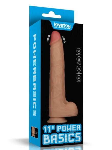 Realistic Vibrating Power Cock 28,3 cm - Dildo med vibrator 0