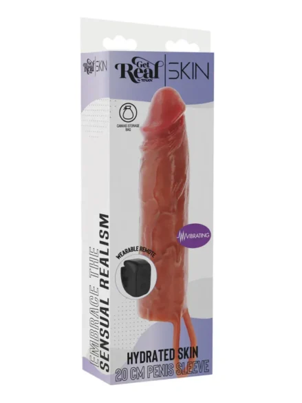 Hydrated Skin Penis Sleeve Vibrating 20 cm - Penisförlängare/Sleeve med vibrator 0
