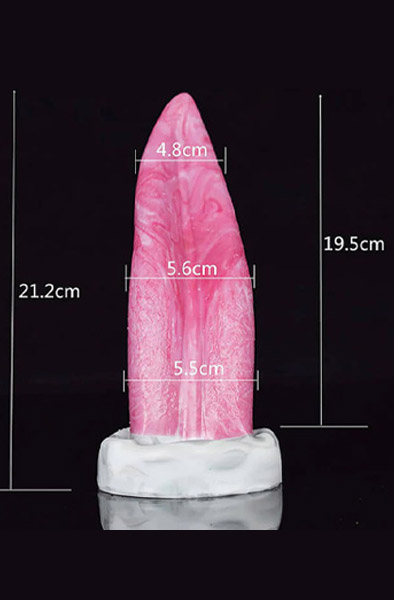 Pink Alien Silicone Sucker Tongue 21 cm - Dragon dildo 0