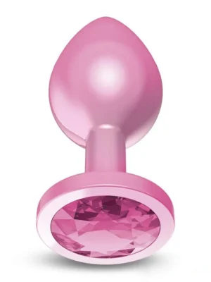Anodyzed Anal Plug Pink With Jewel Small - Analplugg metall 0