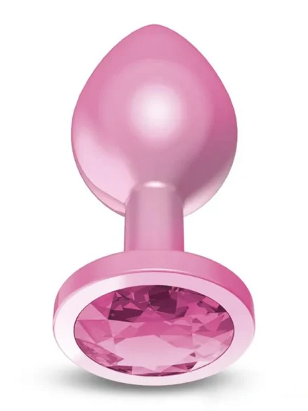 Anodyzed Anal Plug Pink With Jewel Small - Analplugg metall 0
