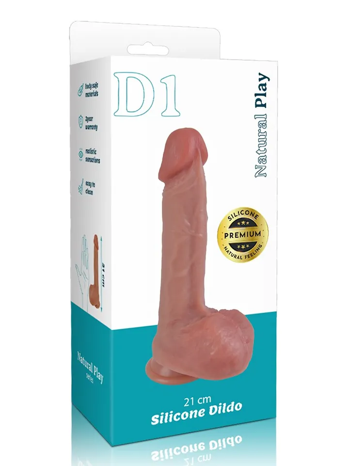 Natural Play Silicone Dildo 21 cm - Realistisk dildo 0