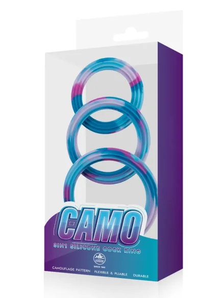 Camo 3in1 Silicone Cock Ring - Penisringar paket 0