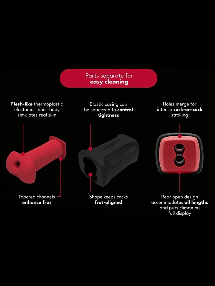 CockBlock Male Couple Double Penetration Masturbator - Masturbator dubbel 0