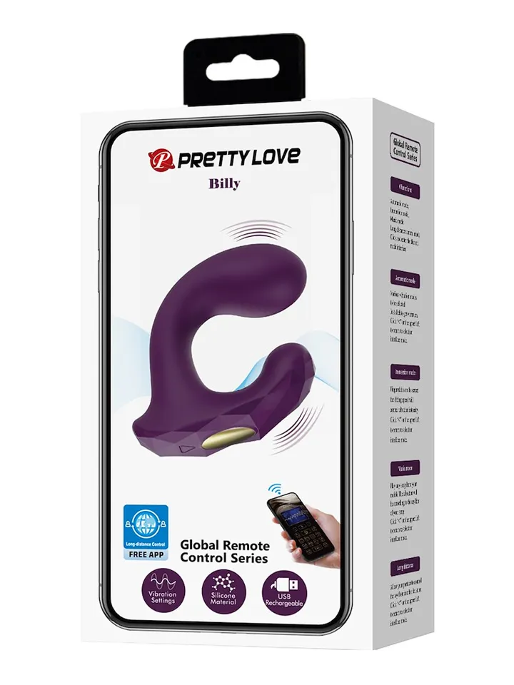 Billy Remote Control Dual Stimulation Vibrator - Appstyrd parvibrator 0