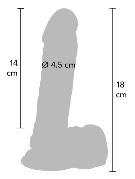 ToyJoy Get Real Dildo With Balls 18 cm - Realistisk dildo 0