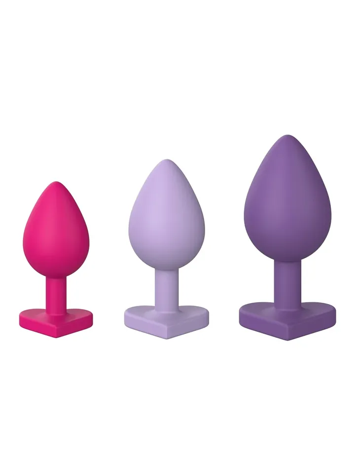 Triple Heart Anal Plug Set - Analpluggar paket 0