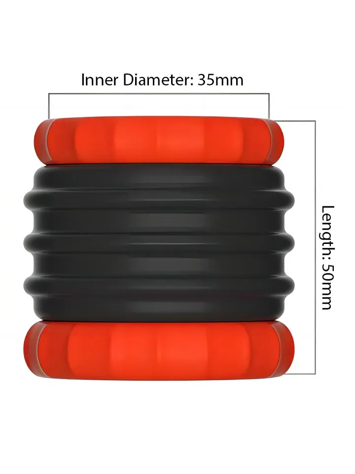 KSB 2in1 Silicone Cockring & Stretcher Black - Ball stretcher 0