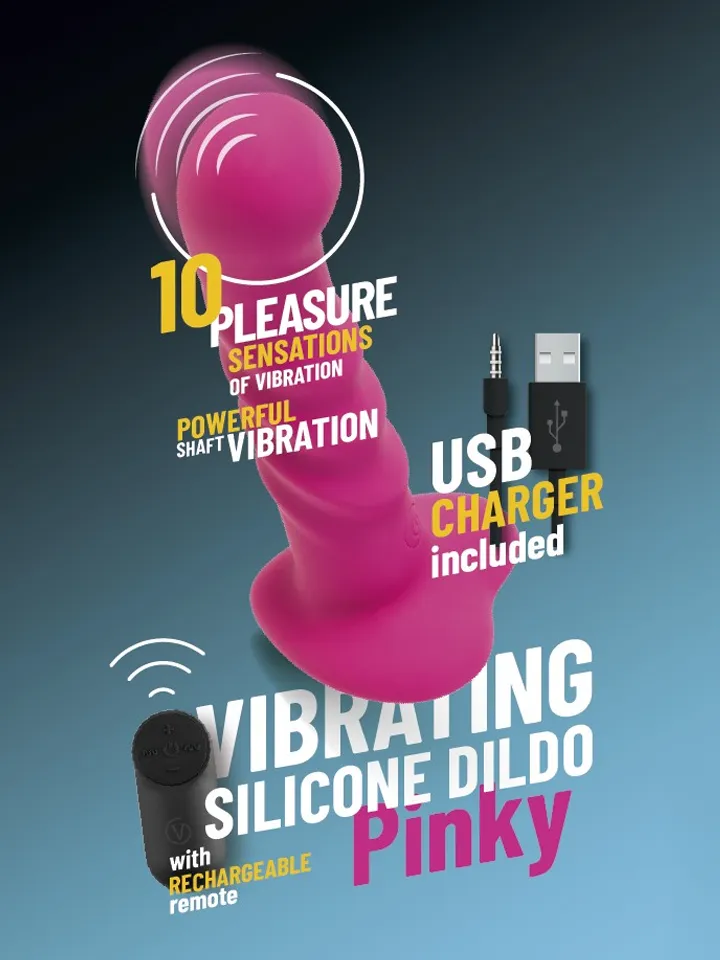 Vibrating Silicone Dildo With Remote Pink 18 cm | Uncategorized | Intimast