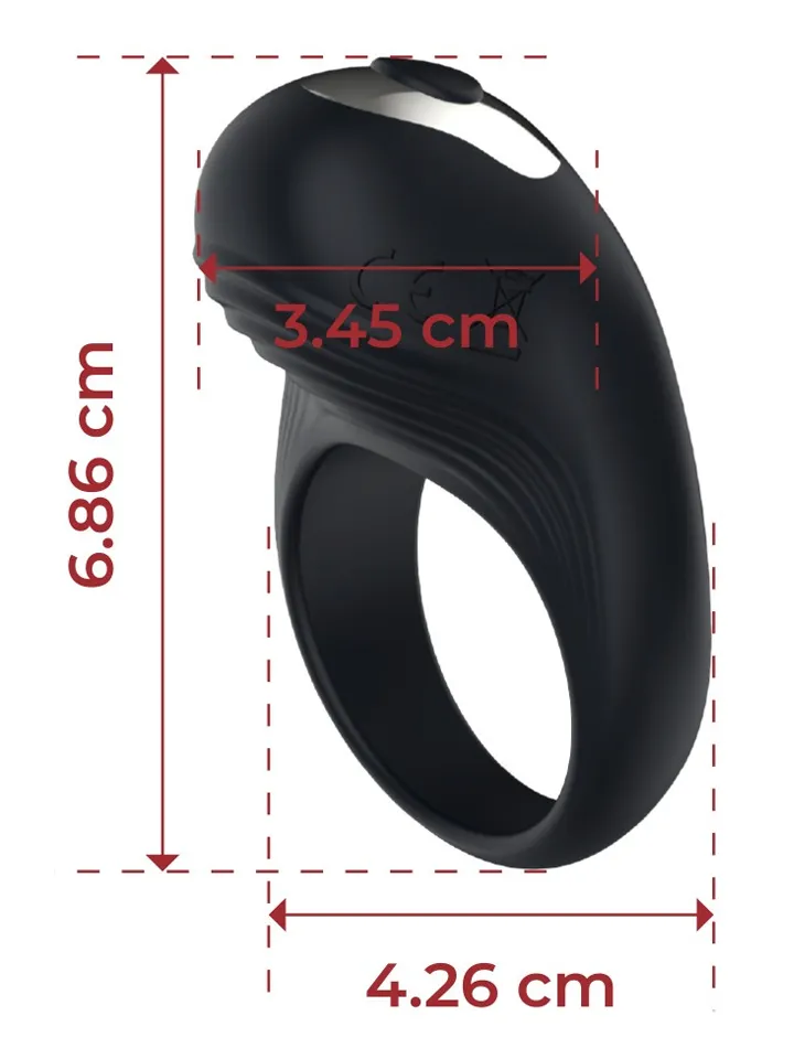 Loop Rechargeable Vibrating Cock Ring - Penisring med vibrator 0
